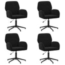 vidaXL Forgós Íróasztali Székek 4 db 54 x 55 x 90 cm Fekete Bársony