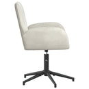 vidaXL Forgós Íróasztali Székek 4 db 54 x 55 x 90 cm Krémszínű Bársony