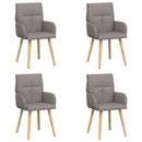 vidaXL Étkező Székek 4 pcs Szövet Tópszínű 60 x 56 x 96 cm