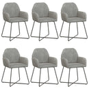 vidaXL Étkező Székek 6 pcs Bársony Világosszürke 55 x 50 x 84 cm