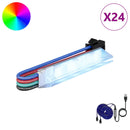 vidaXL LED szalag 12 pcs Fekete és Többszínű 1745 mm Réz és műanyag
