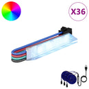 vidaXL LED szalag 12 pcs Fekete és Többszínű 1745 mm Réz és műanyag