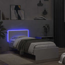 vidaXL LED-es Ágykeret Fehér 80 x 200 cm Szerelt Fa