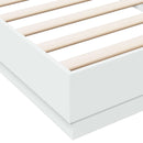 vidaXL LED-es Ágykeret Fehér 80 x 200 cm Szerelt Fa