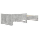 vidaXL Ágykeret támlával Betonszürke 80 x 200 cm Szerelt Fa