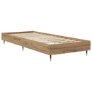 vidaXL Ágykeret Kézműves Tölgy színű 80 x 200 cm Szerelt Fa