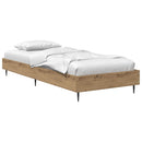 vidaXL Ágykeret Kézműves Tölgy színű 80 x 200 cm Szerelt Fa