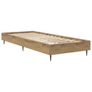 vidaXL Ágykeret Kézműves Tölgy színű 80 x 200 cm Szerelt Fa