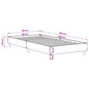 vidaXL Ágykeret Kézműves Tölgy színű 80 x 200 cm Szerelt Fa