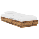 vidaXL Padlós ágykeret Antik Fa 80 x 200 cm Szerelt Fa