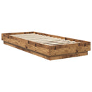 vidaXL Padlós ágykeret Antik Fa 80 x 200 cm Szerelt Fa
