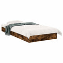 vidaXL Padlós ágykeret Füstös Tölgy 80 x 200 cm Szerelt Fa