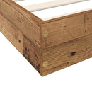 vidaXL Padlós ágykeret Antik Fa 80 x 200 cm Szerelt Fa
