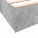 vidaXL Padlós ágykeret Betonszürke 80 x 200 cm Szerelt Fa