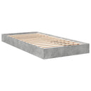 vidaXL Padlós ágykeret Betonszürke 80 x 200 cm Szerelt Fa
