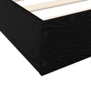 vidaXL Padlós ágykeret Fekete Tölgy 80 x 200 cm Szerelt Fa