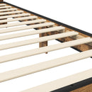 vidaXL Ágykeret támlával Antik Fa 80 x 200 cm Szerelt Fa