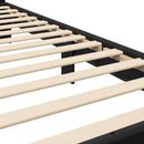 vidaXL Ágykeret támlával Fekete Tölgy 80 x 200 cm Szerelt Fa