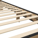 vidaXL Ágykeret támlával Kézműves Tölgy 80 x 200 cm Szerelt Fa