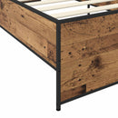 vidaXL Ágykeret Antik Fa 80 x 200 cm Szerelt Fa