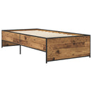 vidaXL Ágykeret Antik Fa 80 x 200 cm Szerelt Fa