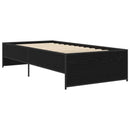 vidaXL Ágykeret Fekete Tölgy 80 x 200 cm Szerelt Fa