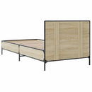 vidaXL Ágykeret támlával Sonoma Tölgy 80 x 200 cm Szerelt Fa