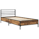 vidaXL Ágykeret Antik Fa 80 x 200 cm Szerelt Fa