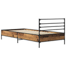 vidaXL Ágykeret Antik Fa 80 x 200 cm Szerelt Fa