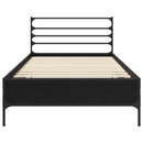 vidaXL Ágykeret Fekete Tölgy 80 x 200 cm Szerelt Fa