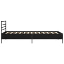 vidaXL Ágykeret Fekete Tölgy 80 x 200 cm Szerelt Fa