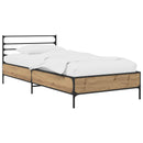 vidaXL Ágykeret Kézműves Tölgy színű 80 x 200 cm Szerelt Fa