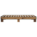 vidaXL Ágykeret Antik Fa 80 x 200 cm Szerelt Fa