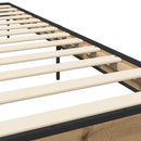 vidaXL Ágykeret Kézműves Tölgy színű 80 x 200 cm Szerelt Fa
