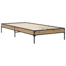 vidaXL Ágykeret Kézműves Tölgy színű 80 x 200 cm Szerelt Fa