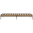 vidaXL Ágykeret Kézműves Tölgy színű 80 x 200 cm Szerelt Fa