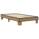 vidaXL Ágykeret Kézműves Tölgy 80 x 200 cm Szerelt Fa