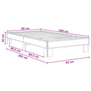 vidaXL Ágykeret Kézműves Tölgy 80 x 200 cm Szerelt Fa