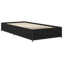 vidaXL Ágykeret Fekete Tölgy 80 x 200 cm Szerelt Fa