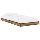 vidaXL Ágykeret Antik Fa 80 x 200 cm Szerelt Fa
