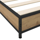 vidaXL Ágykeret Kézműves Tölgy 80 x 200 cm Szerelt Fa