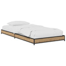 vidaXL Ágykeret Kézműves Tölgy 80 x 200 cm Szerelt Fa