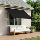 vidaXL Napernyő Fekete 250 x 150 cm 180 g / m² Poliészter PU bevonattal