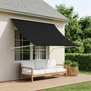 vidaXL Napernyő Fekete 350 x 150 cm 180 g / m² Poliészter PU bevonattal