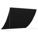 vidaXL Napernyő Fekete 400 x 150 cm 180 g / m² Poliészter PU bevonattal