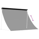 vidaXL Napernyő Fekete 400 x 150 cm 180 g / m² Poliészter PU bevonattal