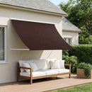 vidaXL Napernyő Barna 350 x 150 cm 180 g / m² Poliészter PU bevonattal