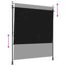 vidaXL Kültéri Rolós Árnyék Fekete 150 x 270 cm