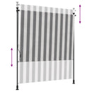 vidaXL Kültéri Rolós Árnyék Antracit és Fehér 120 x 270 cm