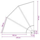 vidaXL Erkély adatvédelmi képernyő 210 x 210 cm Poliészter Barna